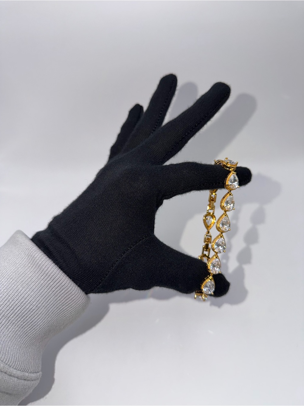 Gold "Rain Drop" Flex Bracelet